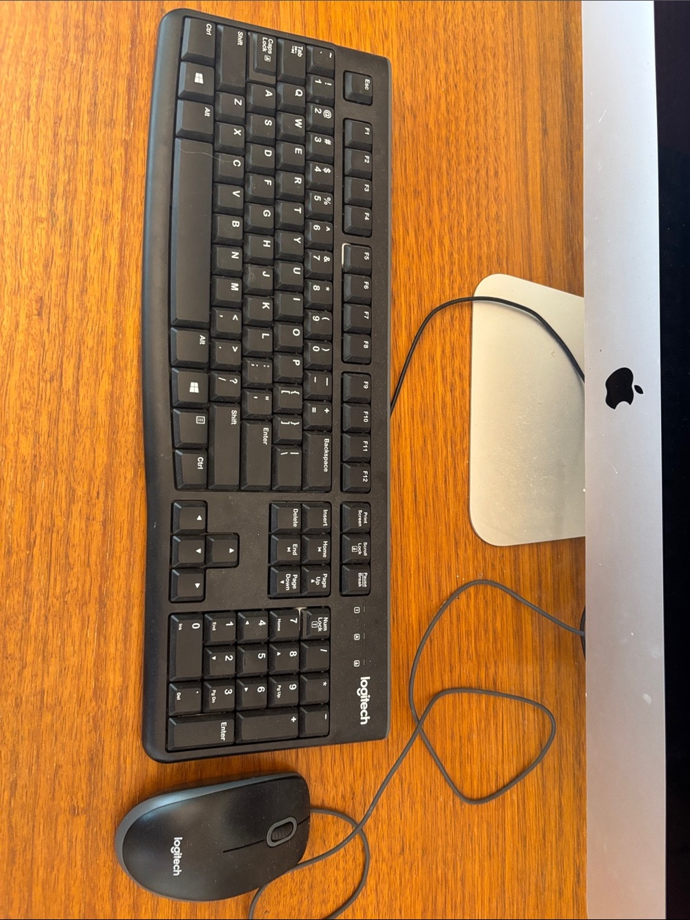 Logitech Black Wired Keyboard and Mouse Combo